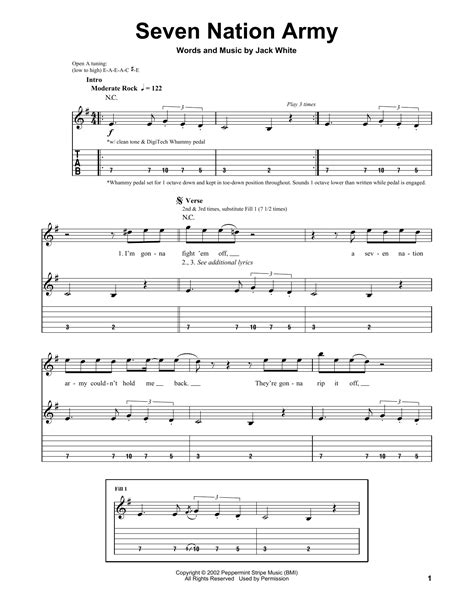 seven nation army guitar tab|7 nation army guitar tabs.